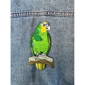 Large Parrot Embroidered Patch Applique Bird Iron On Sew On DIY Craft Decoration